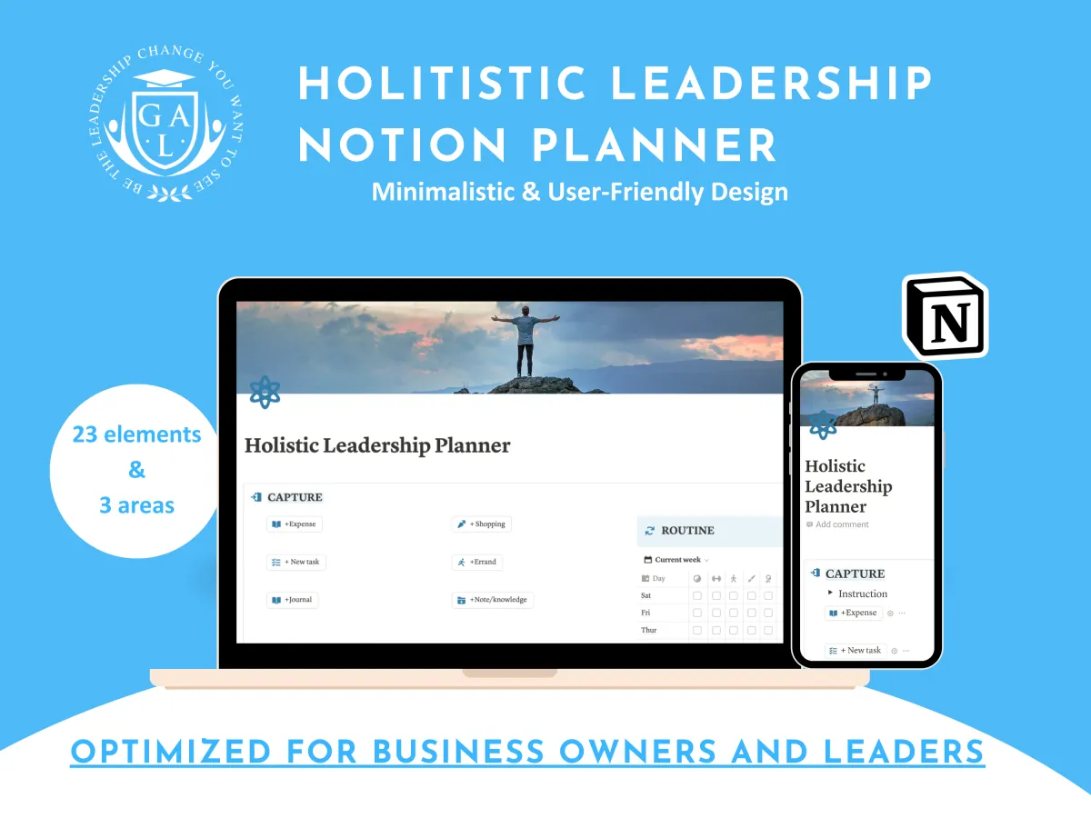 Holistic leadership planner image