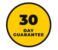 30-day guarantee badge.