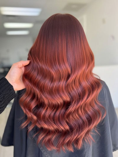 Blonde wavy hair