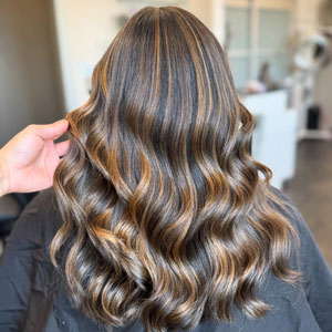 Long hair balayage
