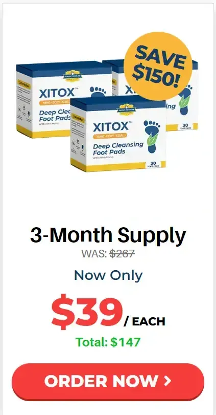 Buy Xitox Foot Pads 3 month supply