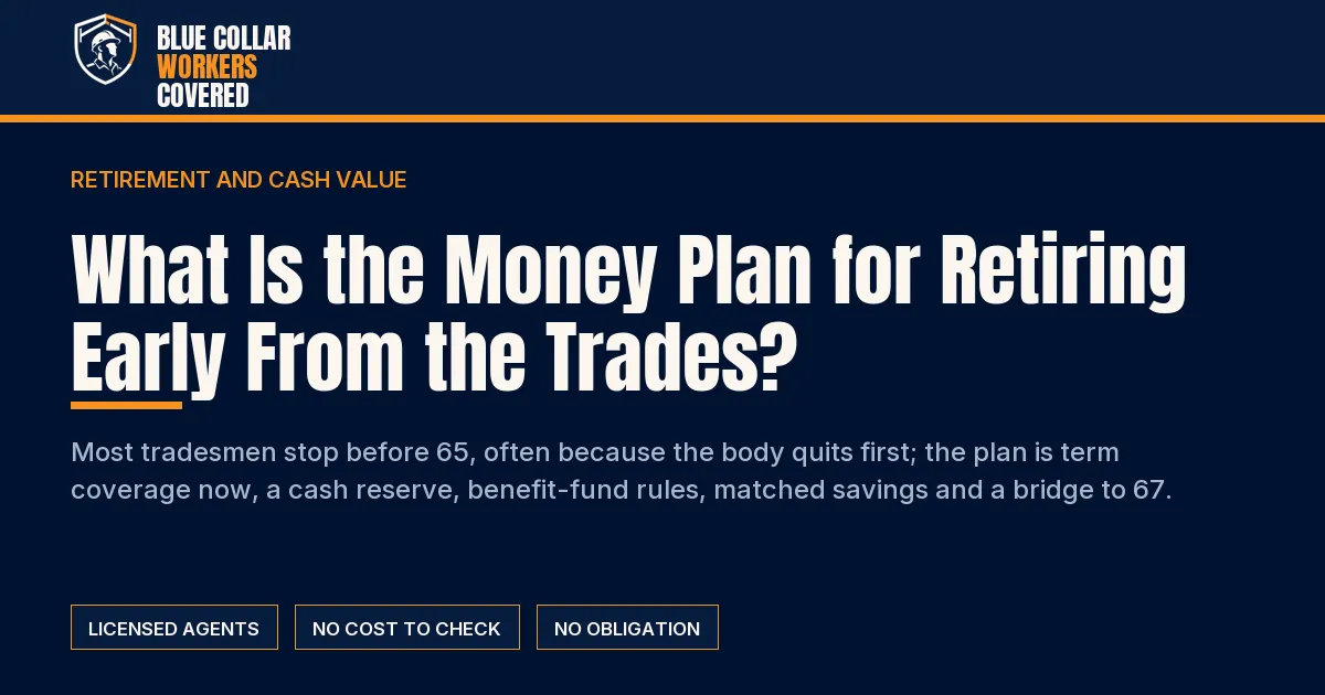 What Is the Money Plan for Retiring Early From the Trades? | Blue Collar Workers Covered