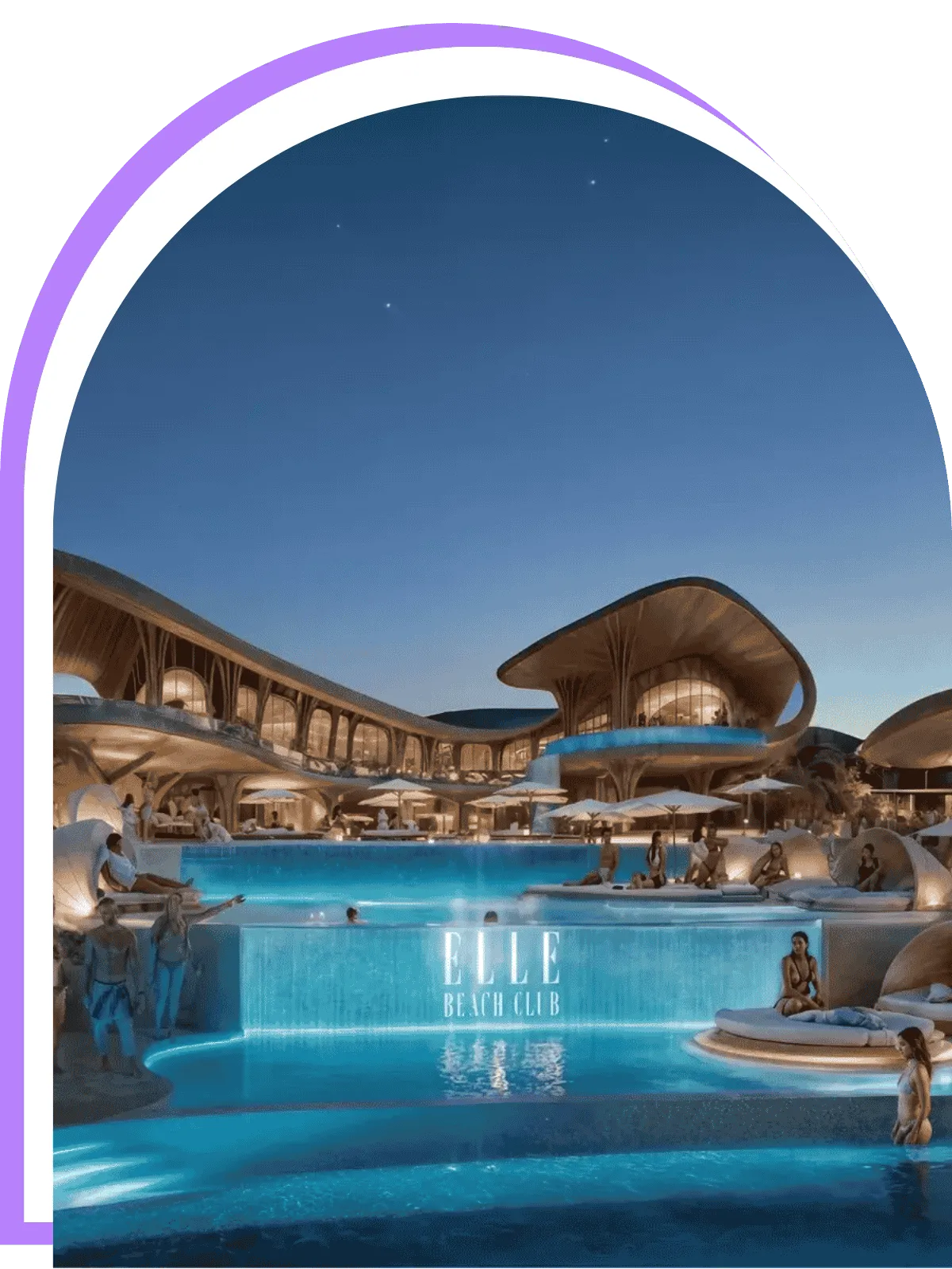 ELLE Resort & Beach Club pool at the beachfront in Seminyak