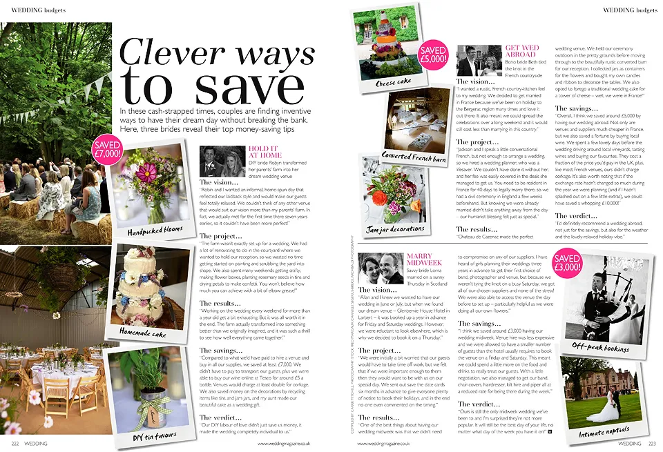 Wedding Magazine features Robyn & Robin's DIY wedding