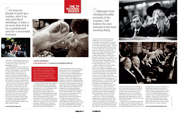 Jewish Wedding Photographer Published in Turning Pro Magazine