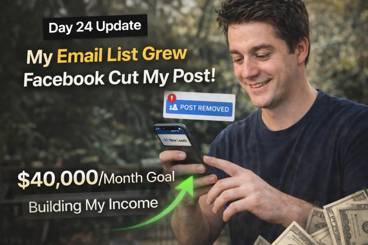 Day 24: A Growing Email List, A New Offer, and Facebook Landmines