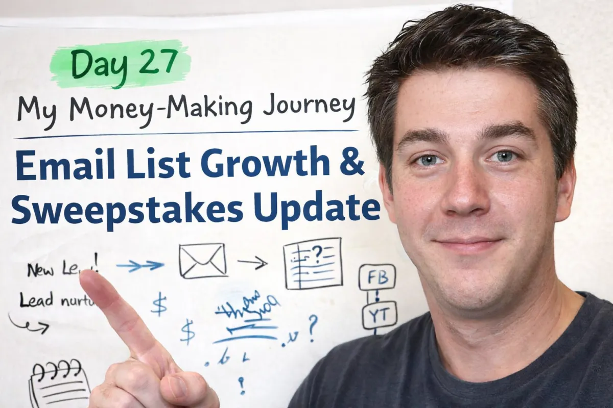 Day 27: Leads Are Growing, Sweepstakes Nerves, and My 21-Email Monster