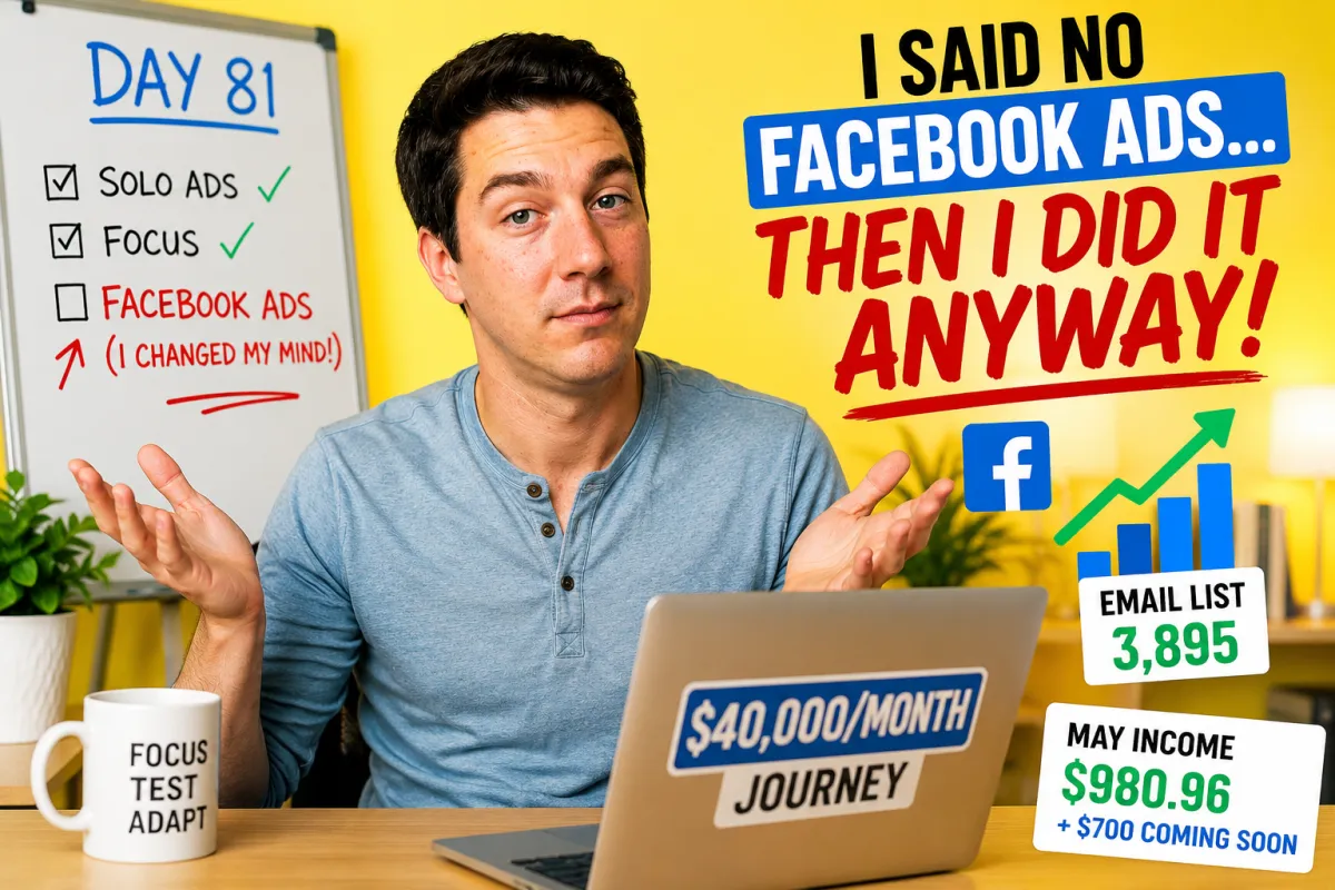 Day 81: I Said “No Facebook Ads”… Then Ran Facebook Ads Anyway