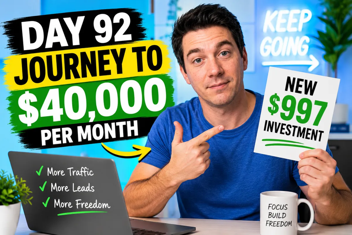 Day 92 Of My Journey To $40,000 Per Month – I Bought Another Program…