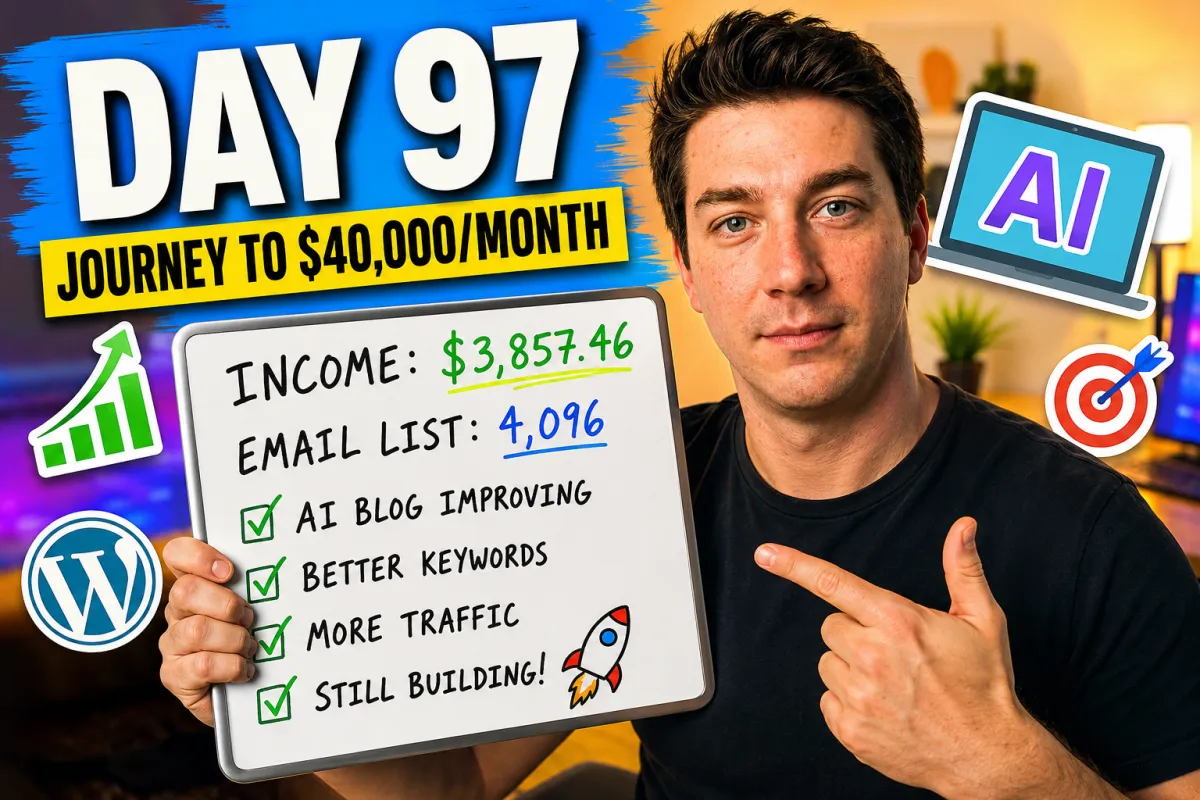 Day 97 Of My Journey To $40,000 Per Month (The AI Blog Struggle Is Real)