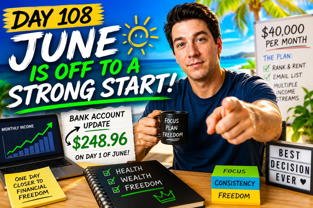 My Journey to $40,000 Per Month Online – Day 108