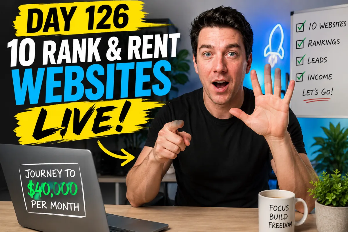 Day 126: I Finally Hit 10 Rank & Rent Websites