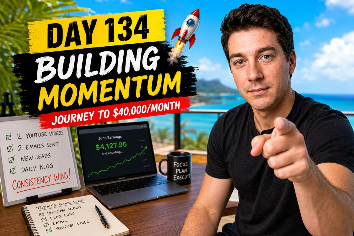 Journey to $40,000/Month – Day 134: Finally Feeling Like I'm Building Momentum