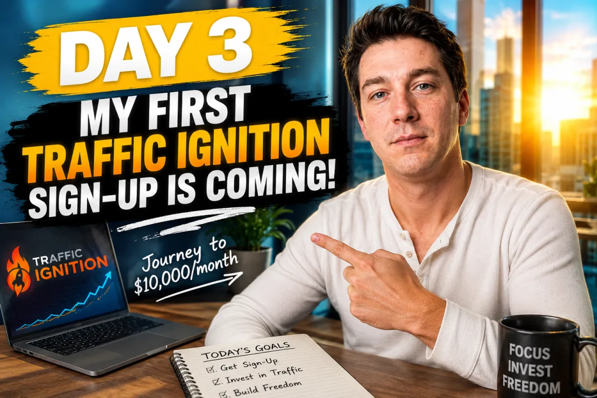Day 3: I Think My First Traffic Ignition Sign-Up Is Finally About to Happen