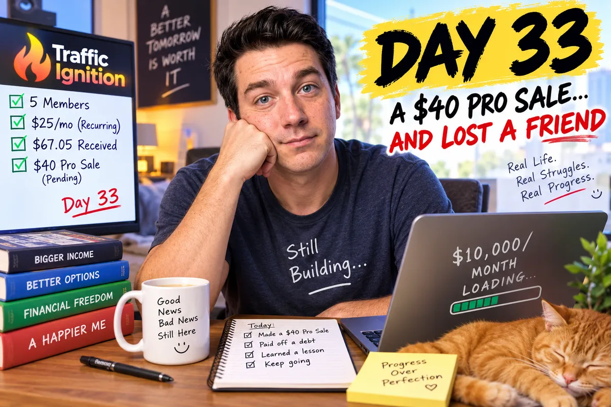 Day 33: I Made a $40 Pro Sale… and Lost a Friend