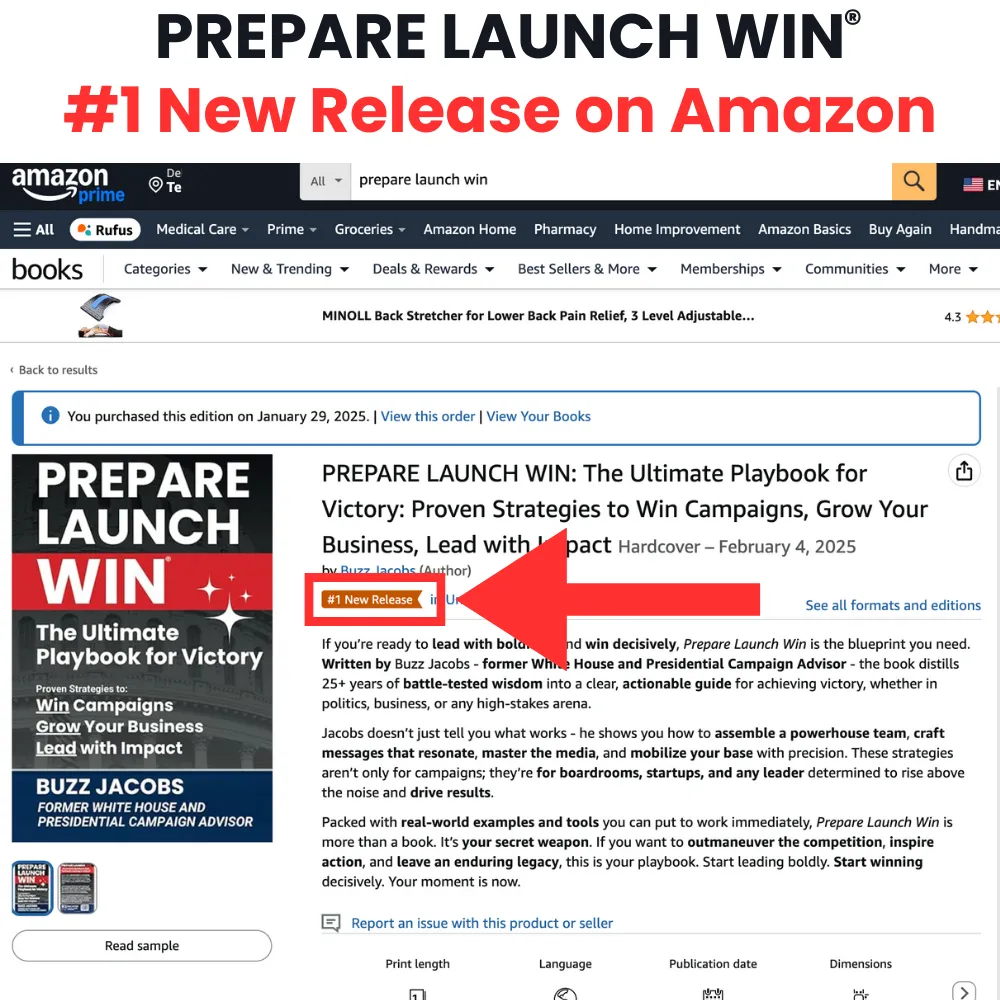 #1 New Release on Amazon: PREPARE LAUNCH WIN