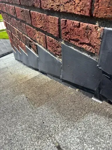 New chimney flashing installed by ChimneyWorks in Hebron, KY to protect the roofline from leaks and weather damage.