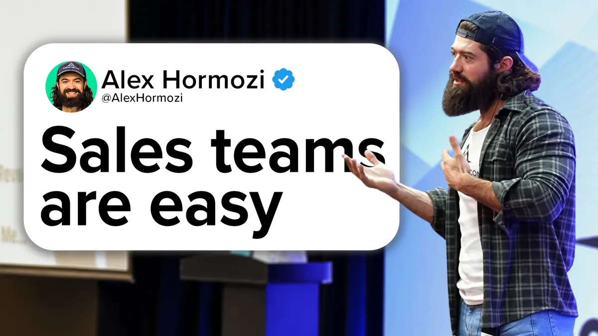 Alex Hormozi's Sales Team Advice: What He Gets Right and What Founders Miss