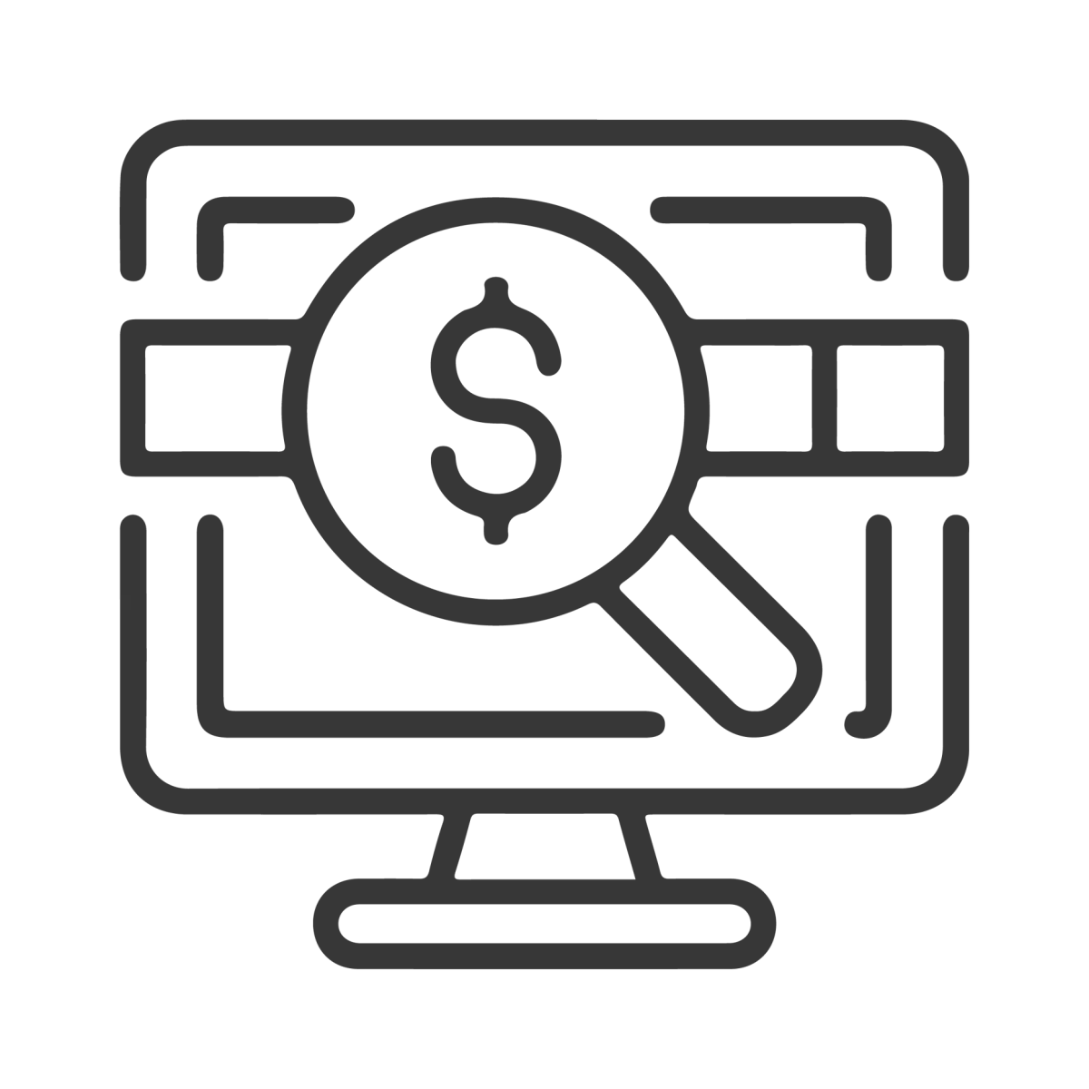 Circle with credit card and dollar bill crossed out icon