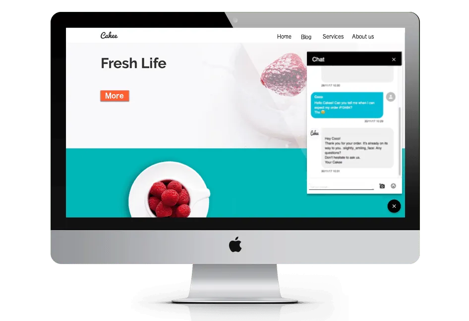 Website visitor leaving a site after contacting the business