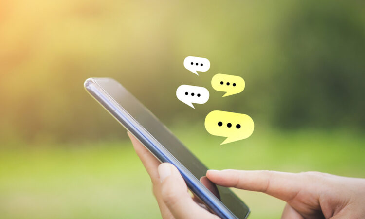 Webchat conversation continuing over text after visitor leaves website