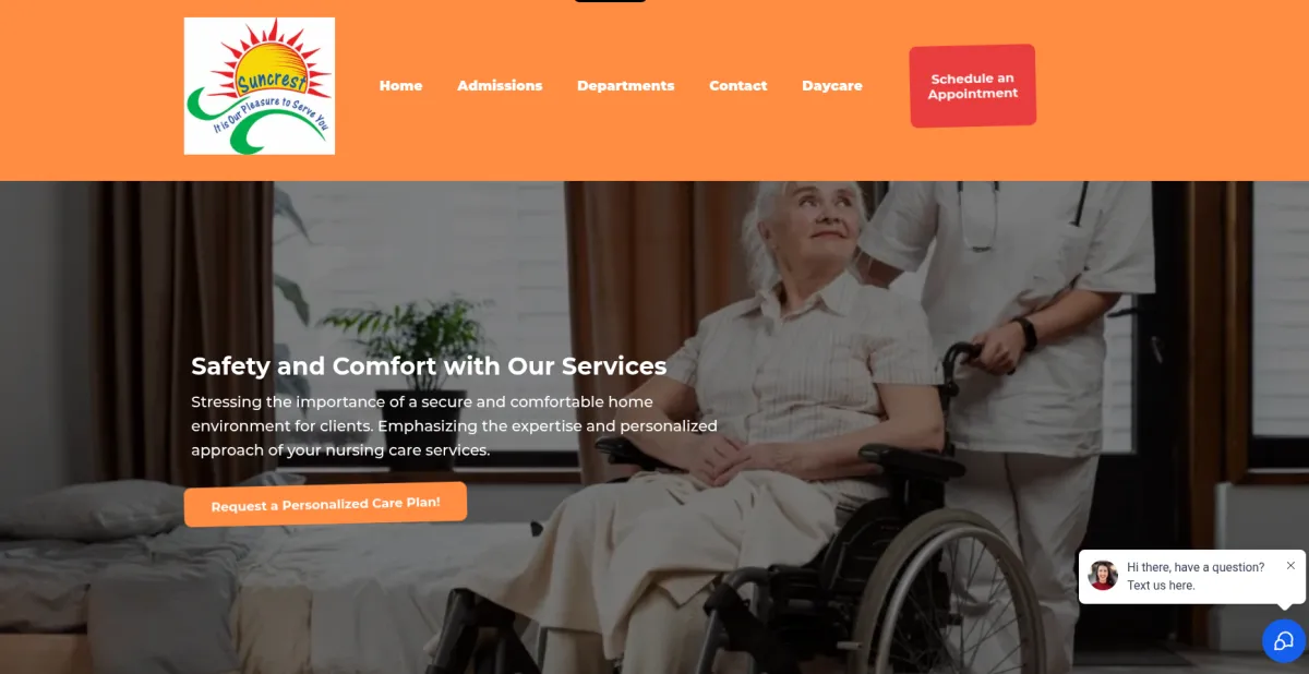Website Velocity Designs built for Lapeer County Medical Care Facility