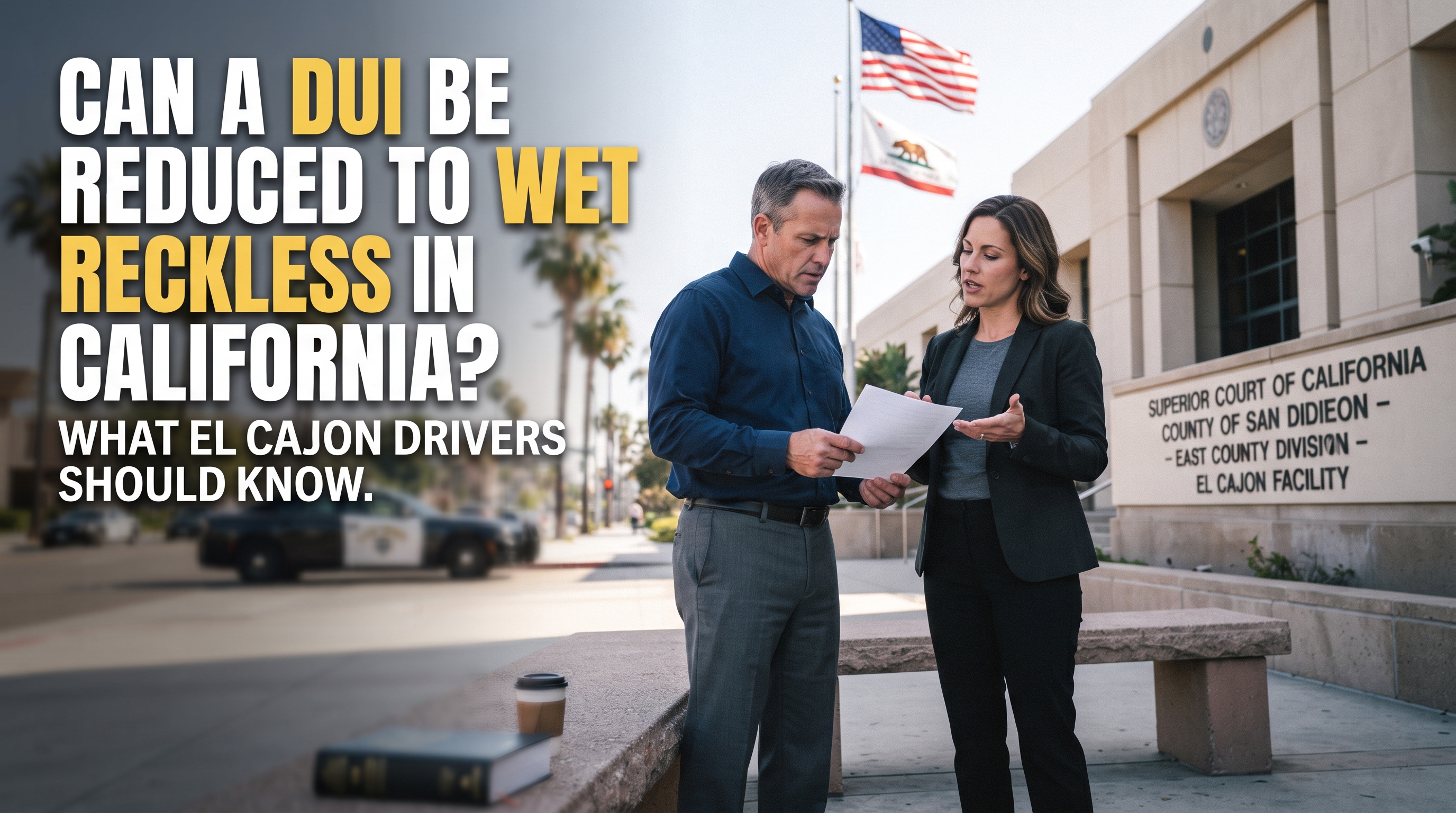 Can a DUI Be Reduced to Wet Reckless in California? What El Cajon Drivers Should Know