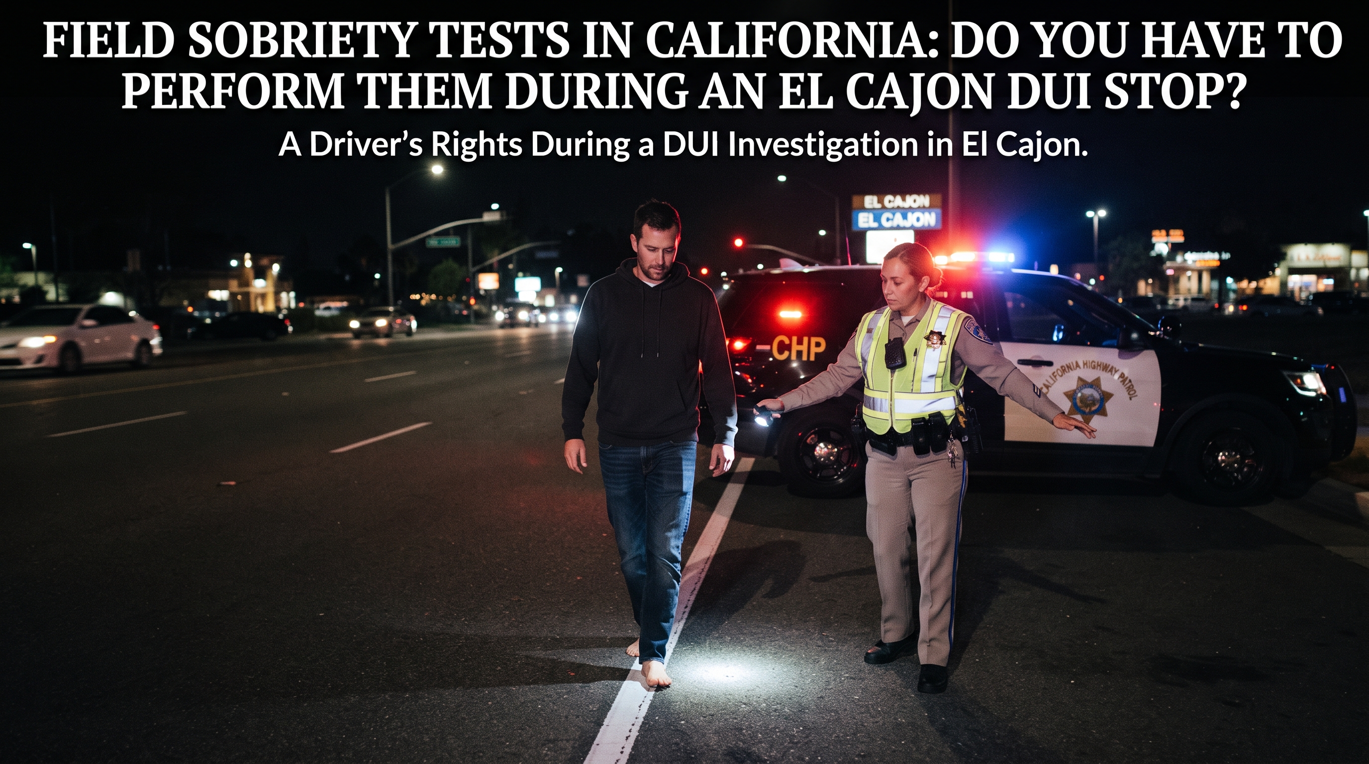 Field Sobriety Tests in California: Do You Have to Perform Them During an El Cajon DUI Stop?