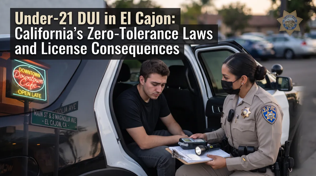 Under-21 DUI in El Cajon: California’s Zero-Tolerance Laws and License Consequences