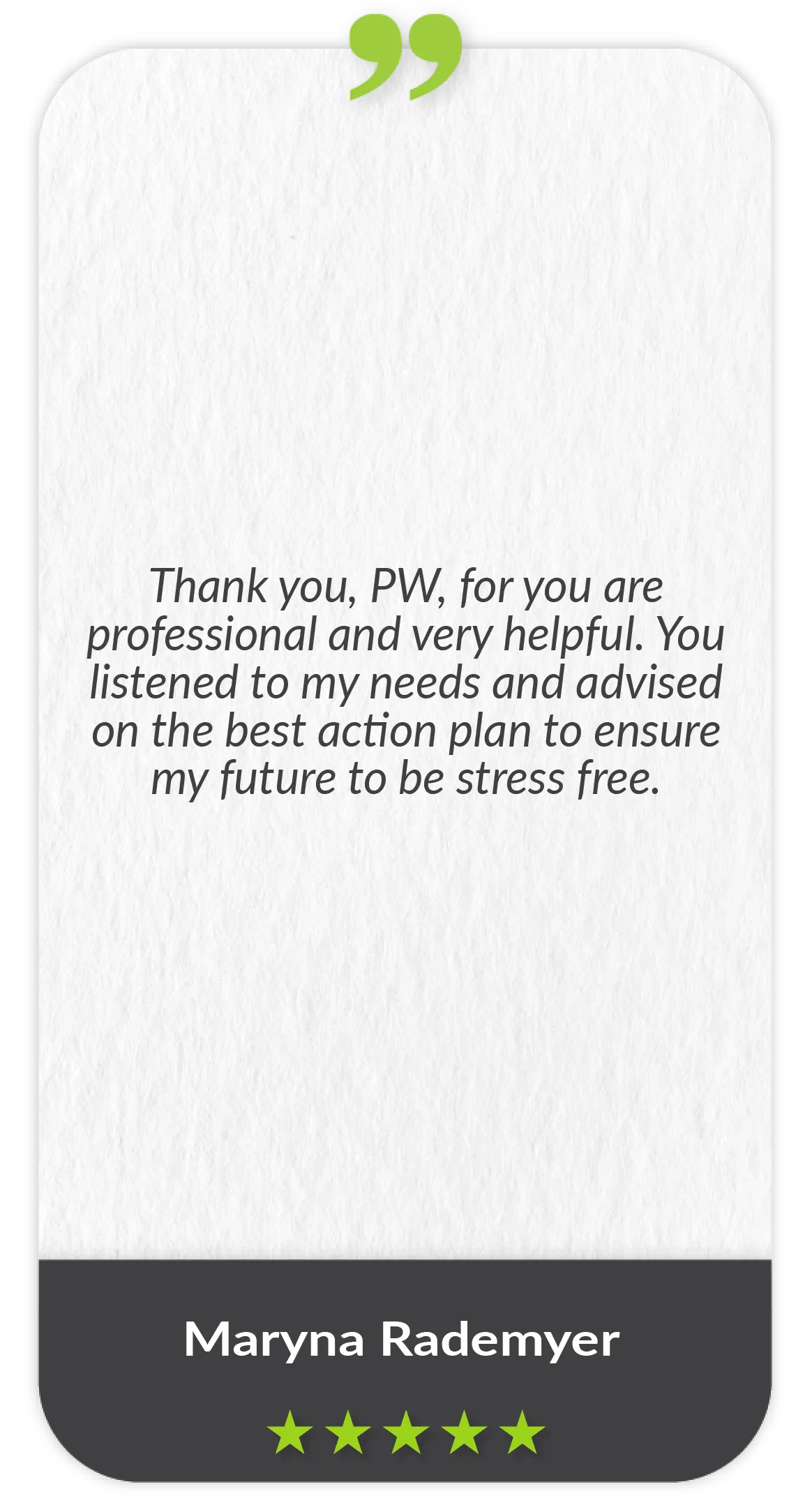 Testimonial