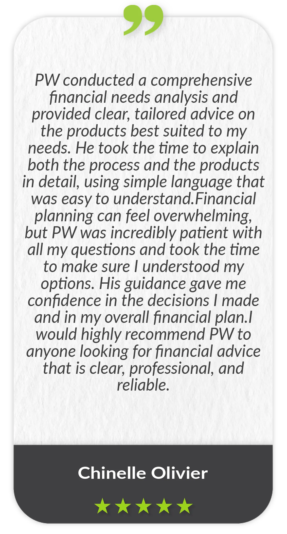 Testimonial