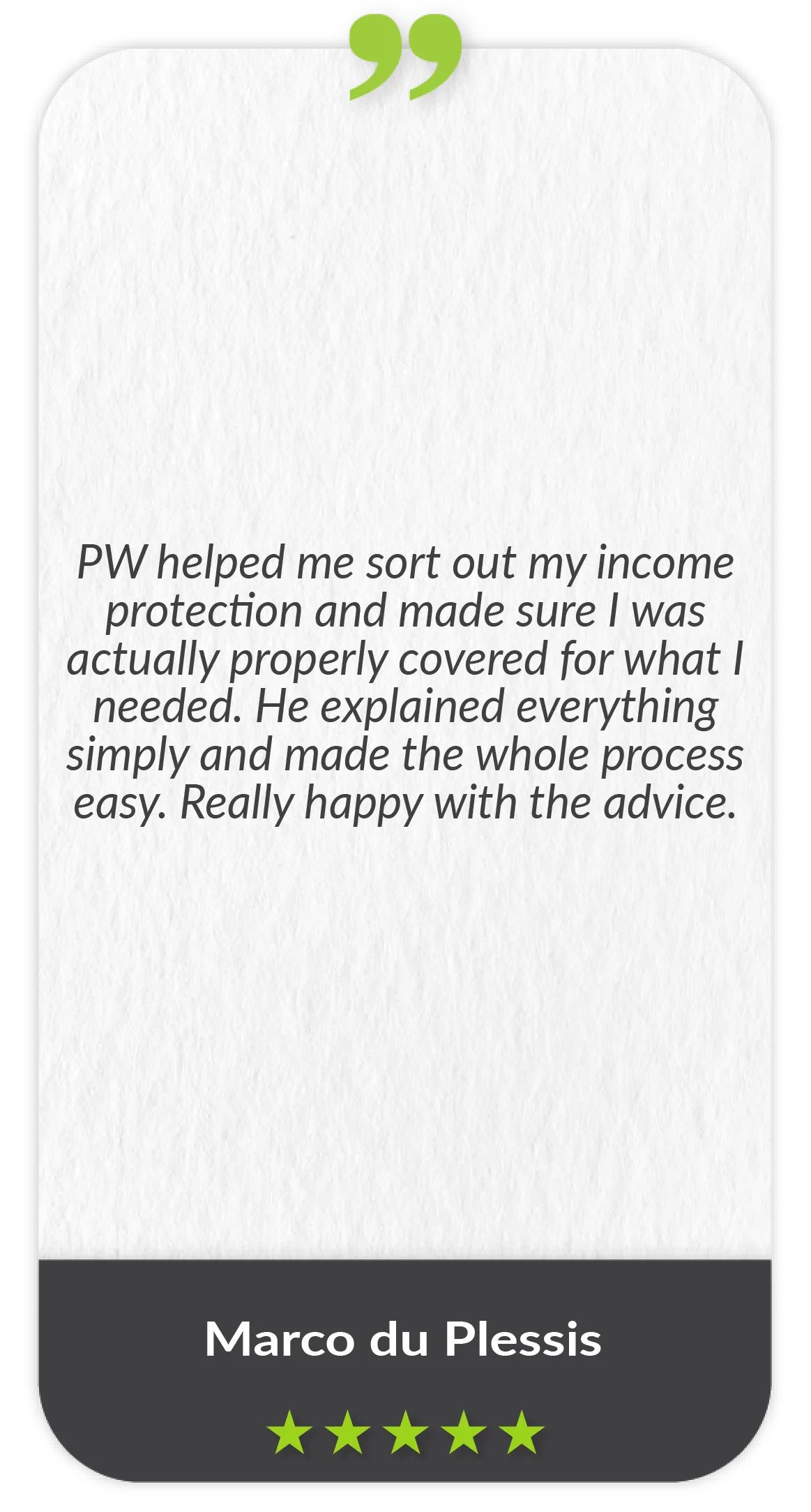 Testimonial