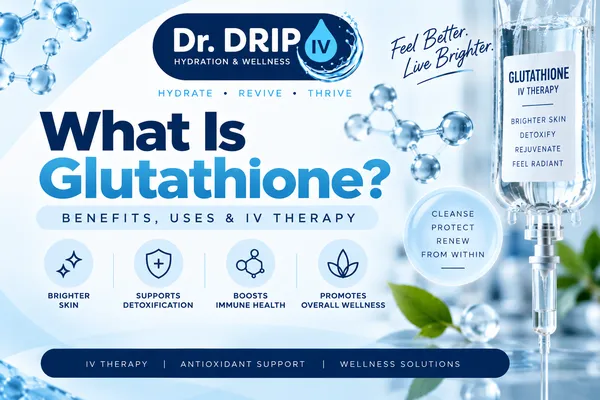 Glutathione benefits, uses and IV therapy at Dr. Drip IV Hydration & Wellness
