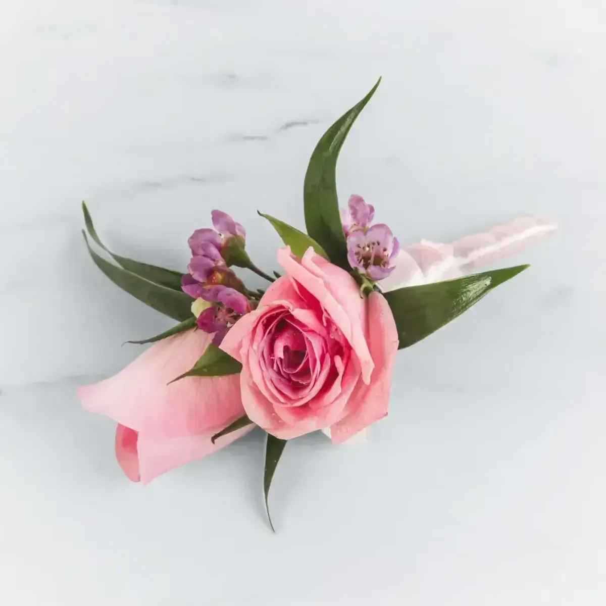 Pink Rose Boutonnière by Helms Flowers