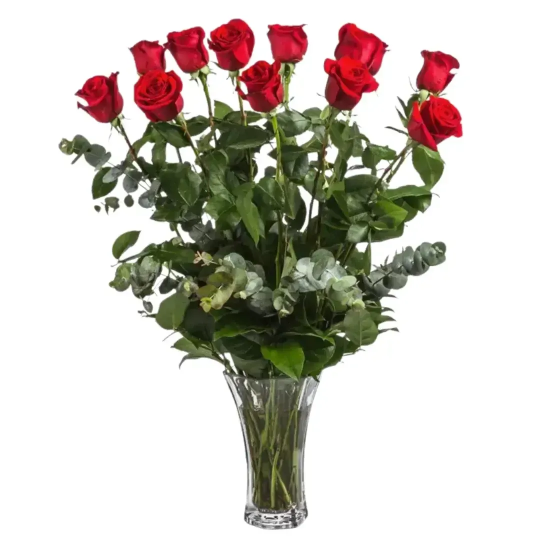 Dozen Long Stemmed Red Roses by Helms Flowers