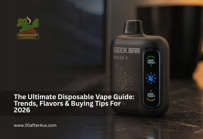 High-capacity disposable vape with smart LED display screen on a modern desk—available for local delivery in Arlington, Mansfield, and Rendon