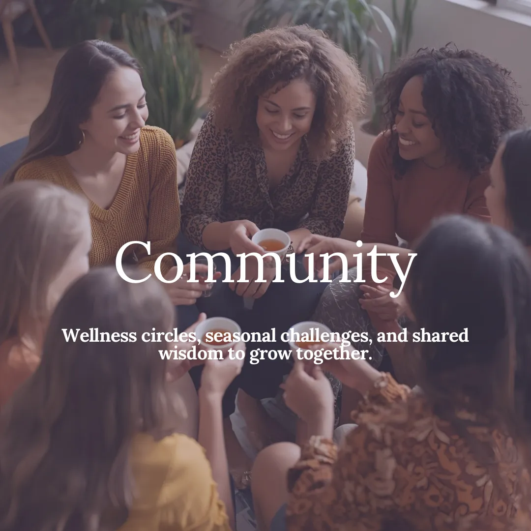 Women wellness circle practicing spiritual connection
