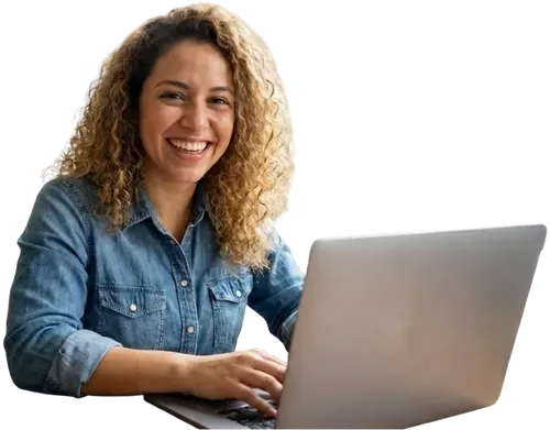 Remote worker on her phone.