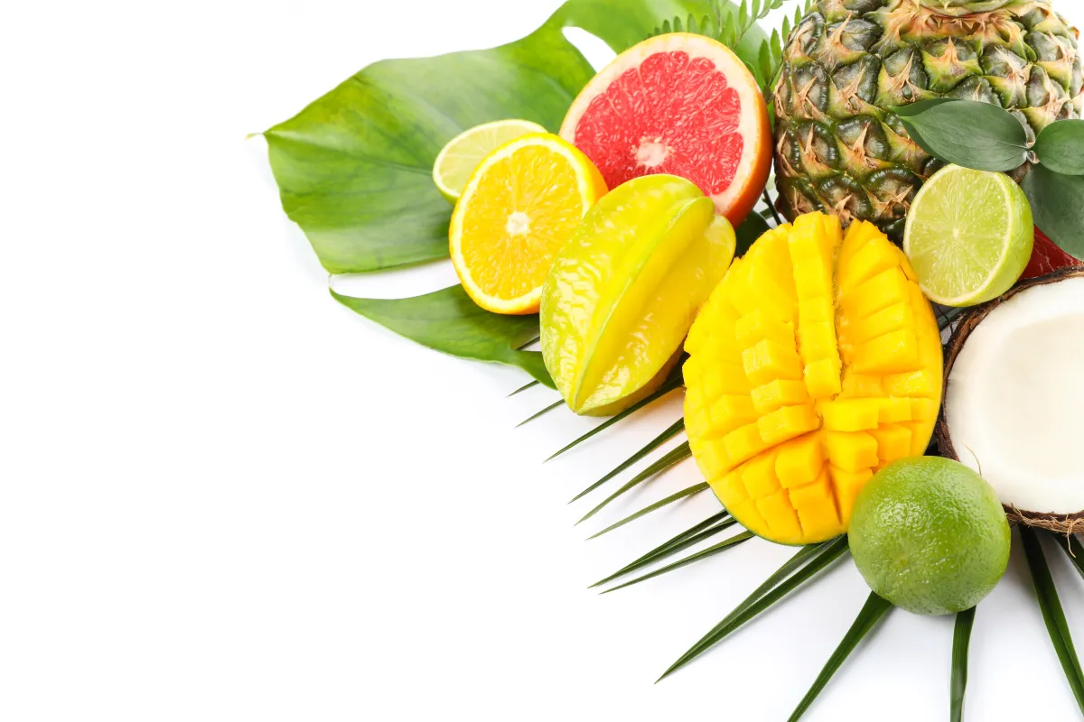 sliced green fruit on white surface