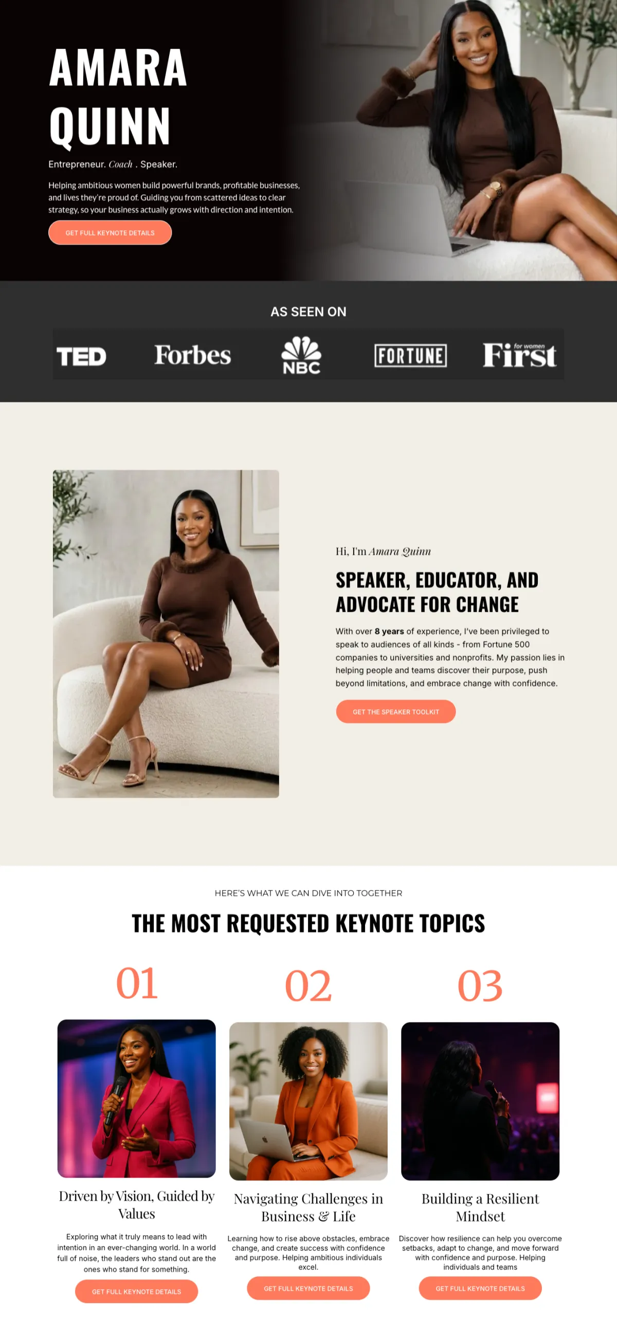 oHighLevel website homepage for a coach