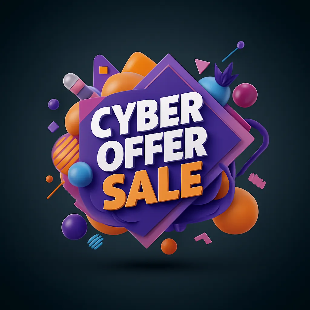 A close-up of a digital countdown clock on a laptop screen, surrounded by confetti and a GoHighLevel logo, with a hand reaching to click a 'Claim Offer' button. The setting is festive and energetic.