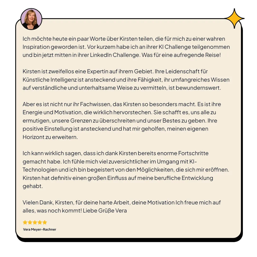 Solopreneur:in und Teilnehmerin der KI Powertage