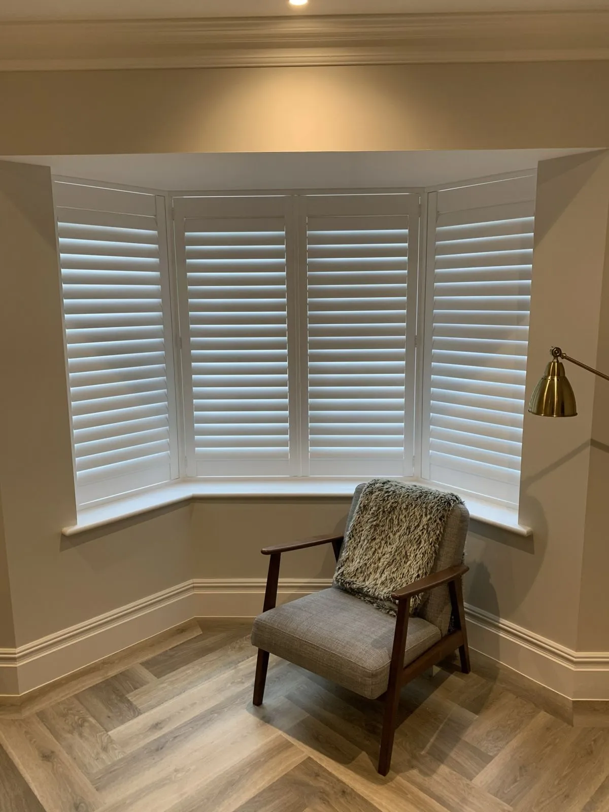 Bedroom shutters fitted by Woodstock Shutters