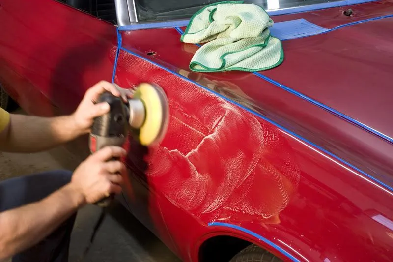 a close up of a button on a car