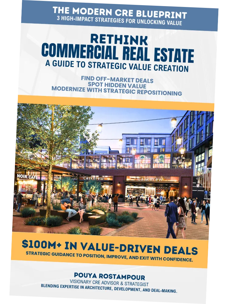 RSTM Properties – The Modern CRE Blueprint guide cover promoting strategic value creation and off-market commercial real estate investment insights.