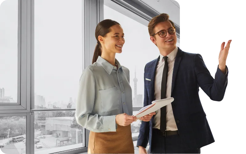 Landlords meeting with RSTM Properties advisors to plan leasing, tenant placement, and property management strategies.