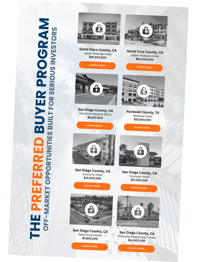 Exclusive off-market commercial real estate investment opportunities for Preferred Buyers – gain early access through RSTM Properties’ Preferred Buyer Program.