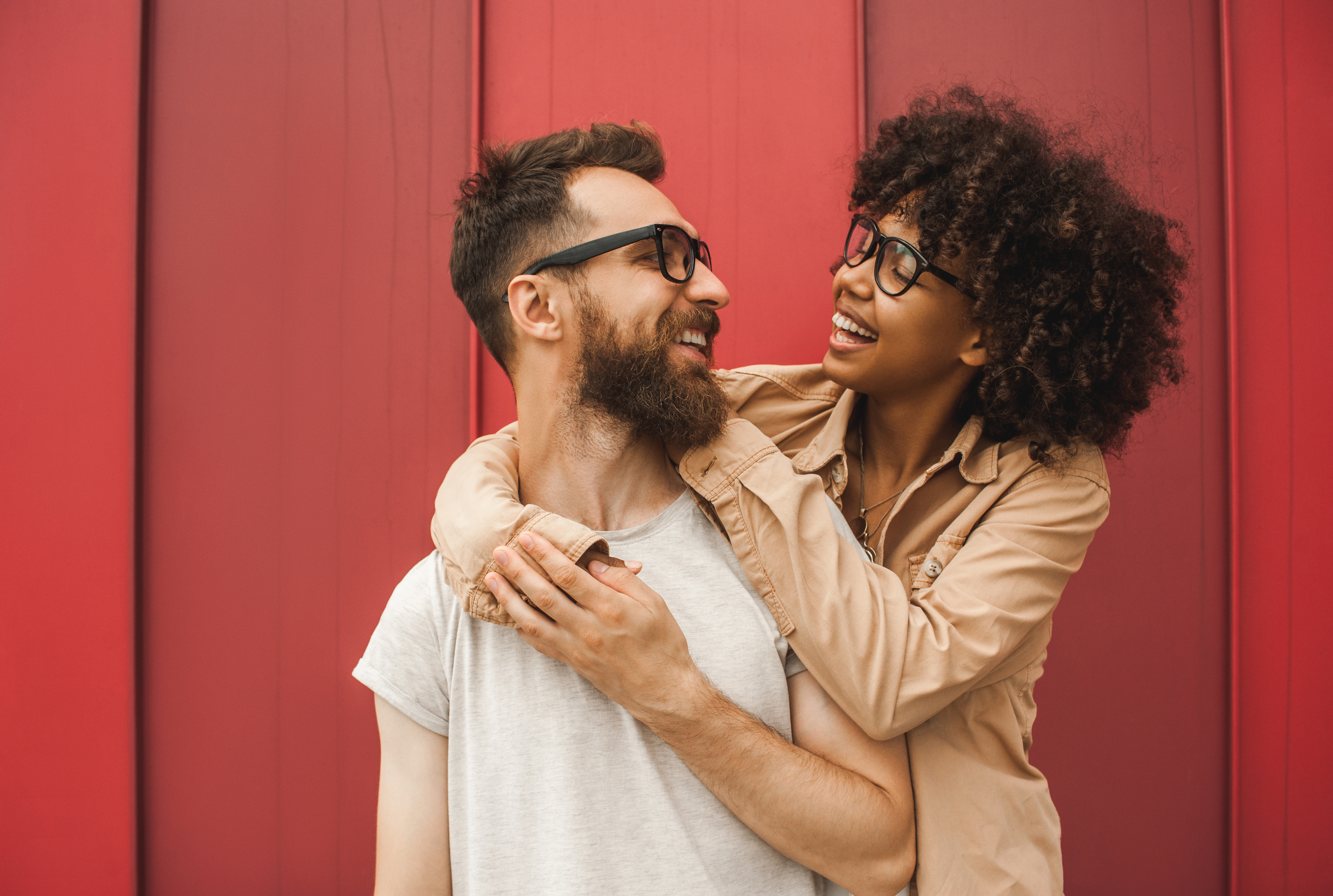 Couple smiling because they purchased a certified tiny home