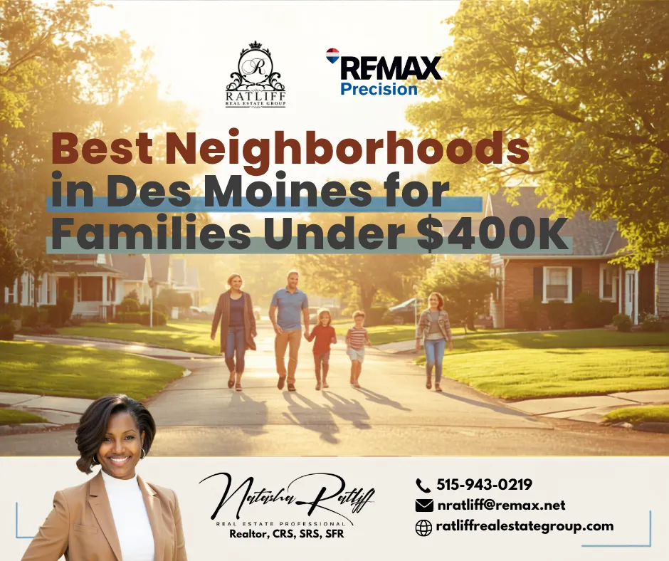 Best Neighborhoods in Des Moines for Families Under $400K