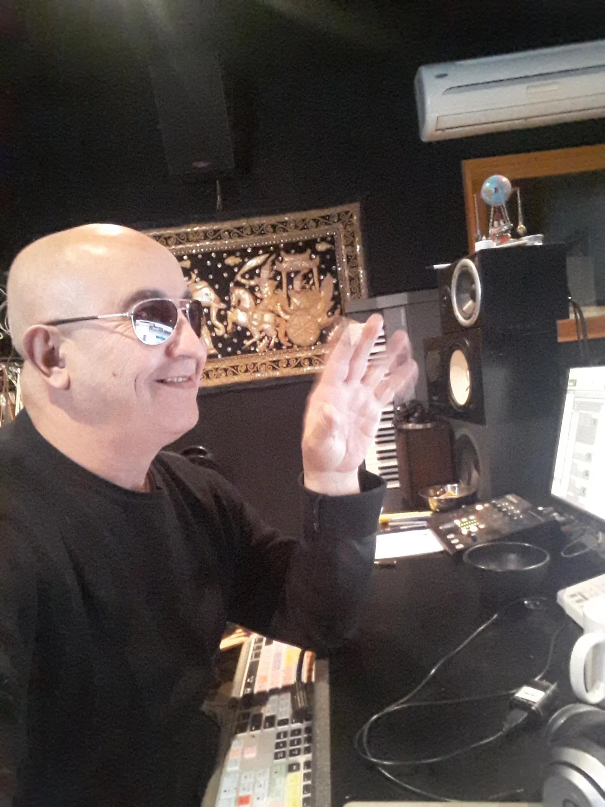 Jamie Abraham music producer in Hollywood studio